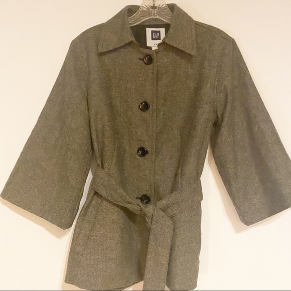 GAP Button Front Blazer Jacket Black Small - Picture 1 of 5